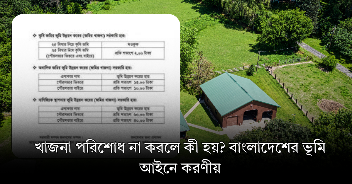 খাজনা পরিশোধ না করলে কী হয়