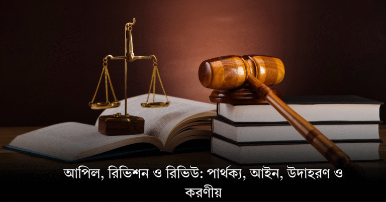আপিল, রিভিশন ও রিভিউ: পার্থক্য, আইন, উদাহরণ ও করণীয়