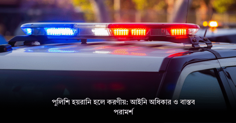 পুলিশি হয়রানি হলে করণীয়