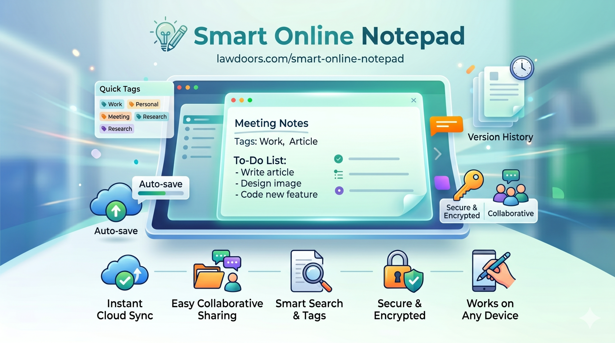 Smart Online Notepad