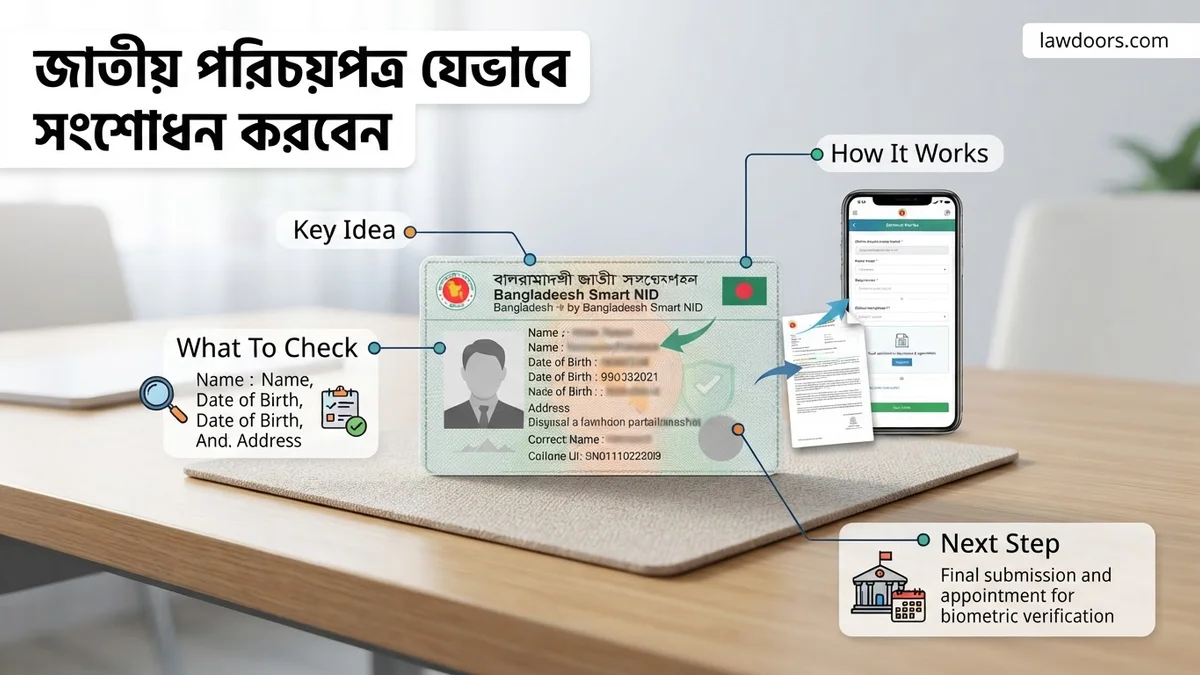জাতীয় পরিচয়পত্র যেভাবে সংশোধন করবেন জাতীয় পরিচয়পত্র যেভাবে সংশোধন করবেন expert guide showing the main topic and key context