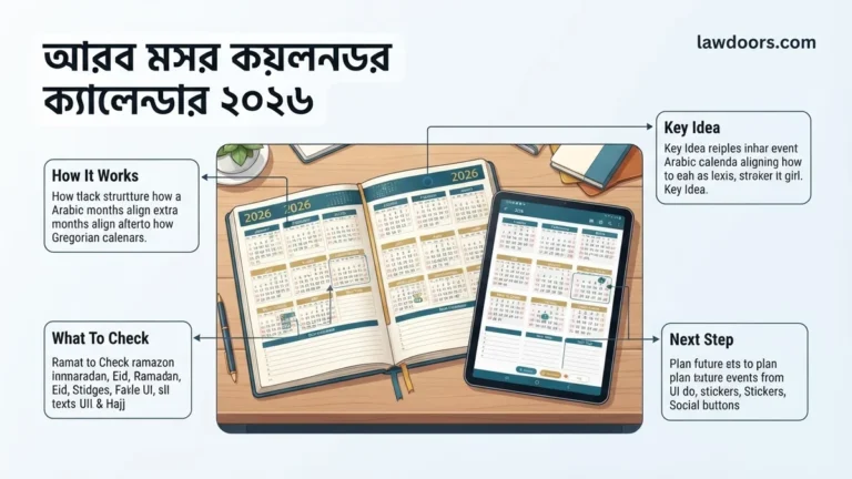 আরবি মাসের ক্যালেন্ডার ২০২৬ Best Guide & Hijri Dates 2026