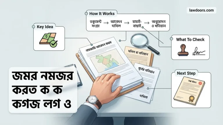 জমির নামজারি করতে কী কী কাগজ লাগে ও সকল নিয়ম ২০২৬ 2026