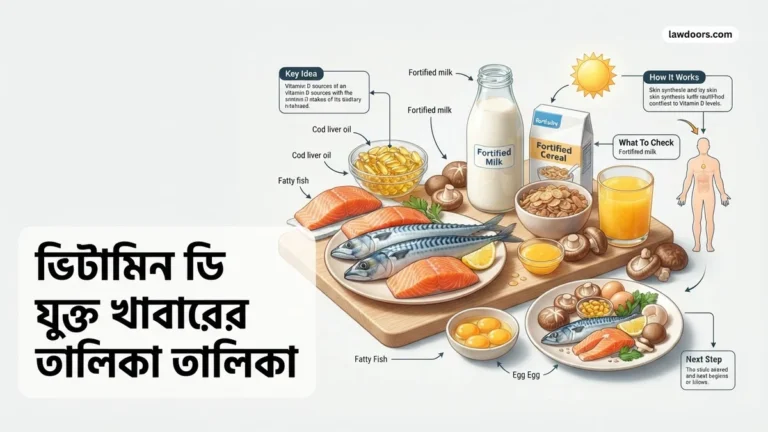 ভিটামিন ডি যুক্ত খাবারের তালিকা Best Guide for 2026