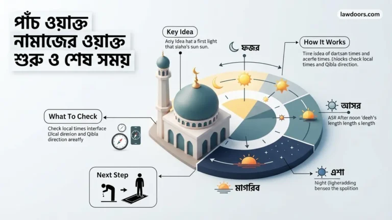 পাঁচ ওয়াক্ত নামাজের ওয়াক্ত শুরু ও শেষ সময় Expert 2026