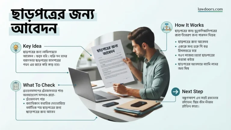 ছাড়পত্রের জন্য আবেদন লেখার নিয়ম ও ফরম্যাট ২০২৬ 2026